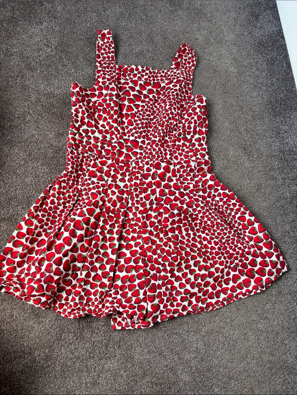 J. Crew Red Strawberry Print Girls' Romper